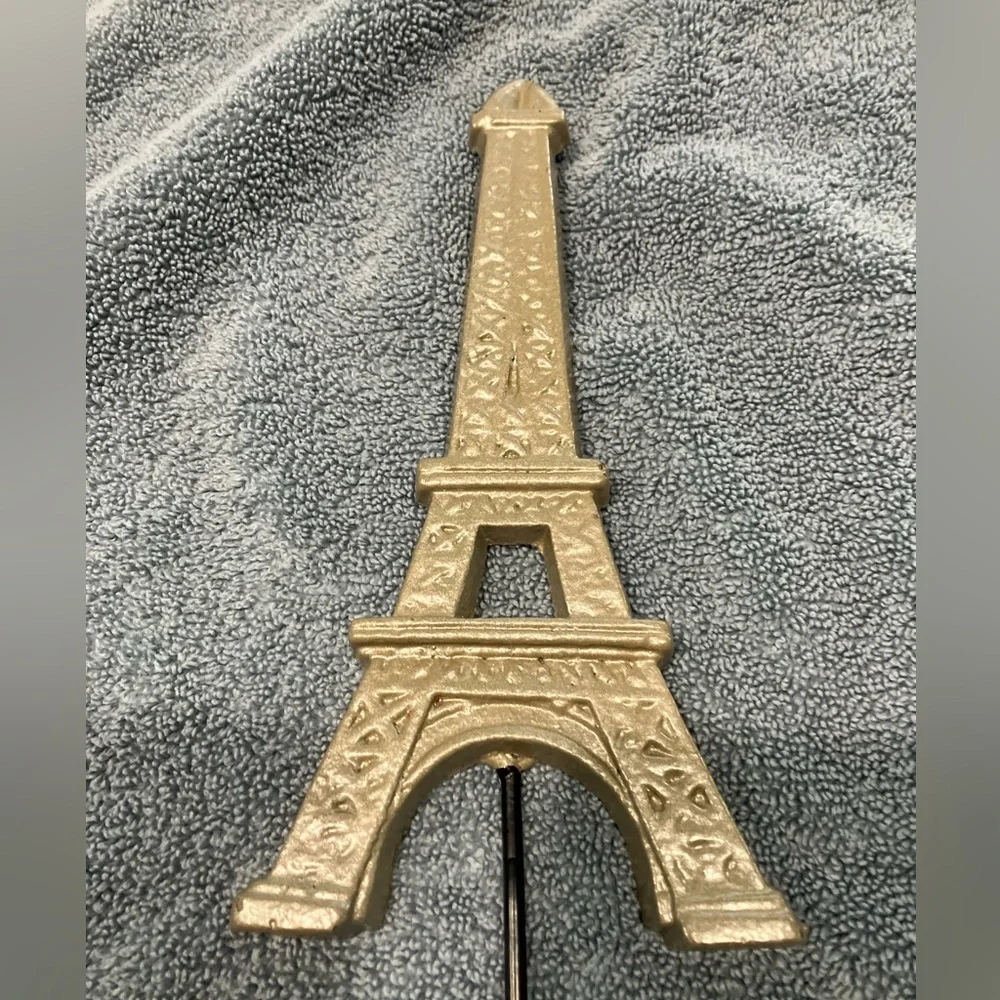 Parisian Eiffel Tower Hanging Wall Or Door Hook 11.25 Inches Tall Solid Metal